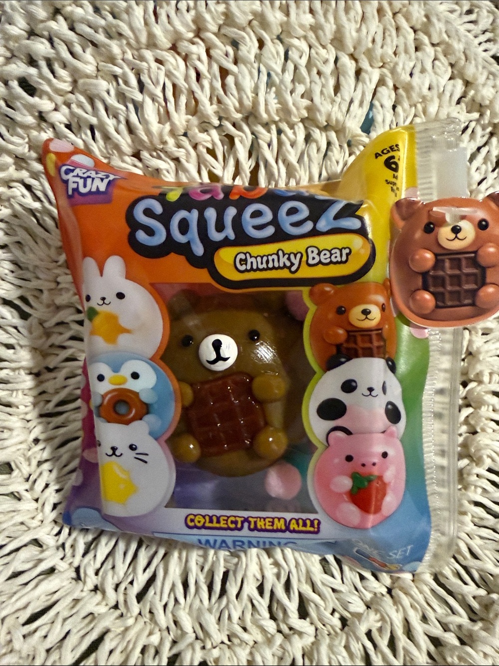 2/$15 Crazy Fun Taba Squeez Chunky Bear squishy- 🆕